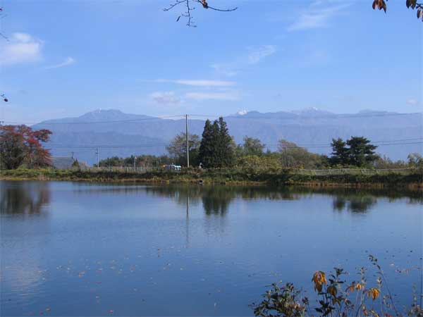 松川町より見た南アルプス